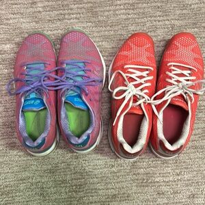 2 pair Asics tennis court shoes